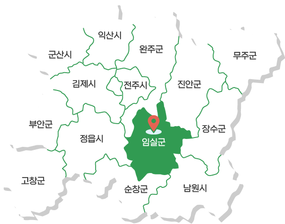 전북특별자치도 행정구역 지도 임실군 활성화