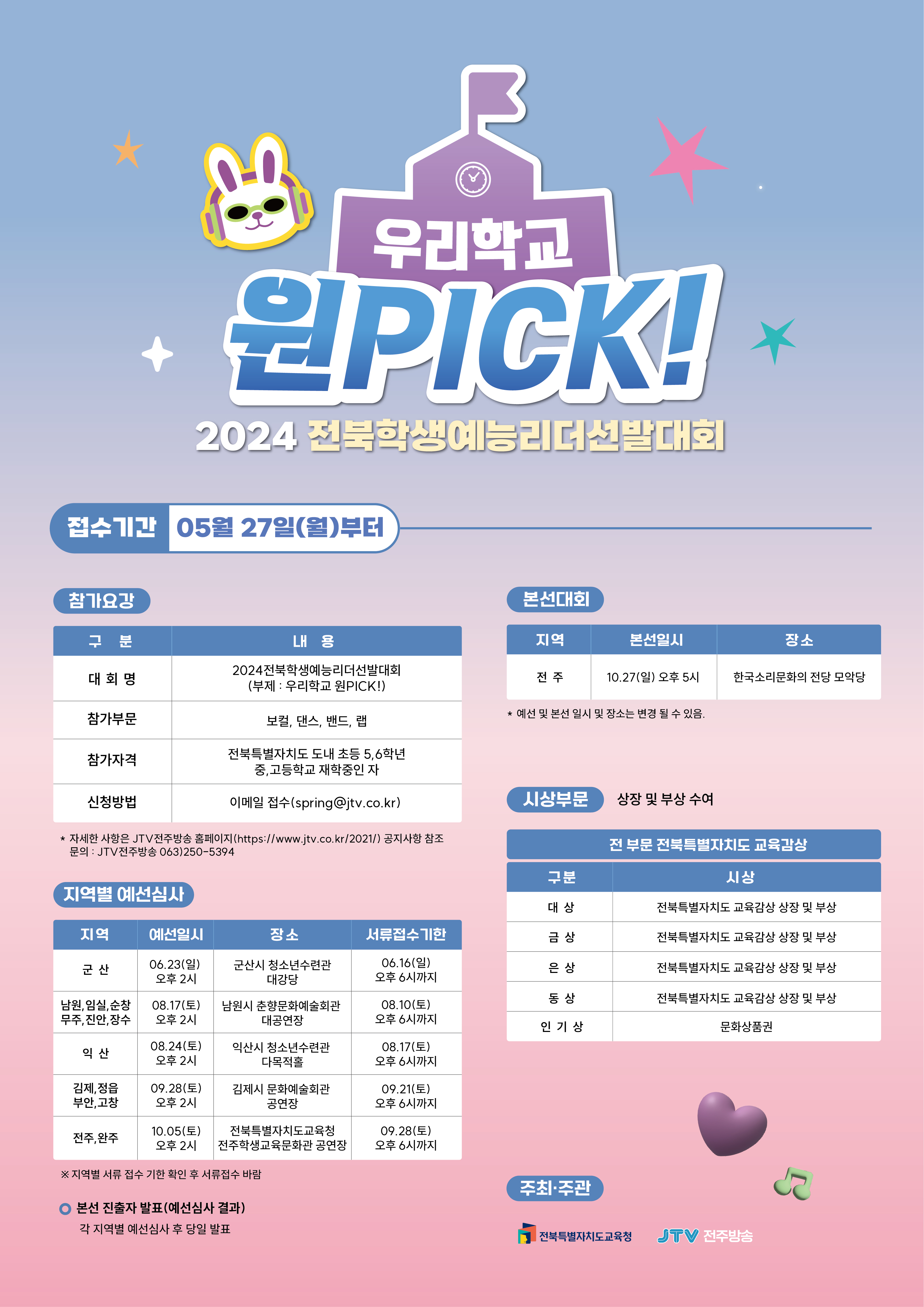 2024년 전북학생 예능리더 선발대회 개최 이미지(1)