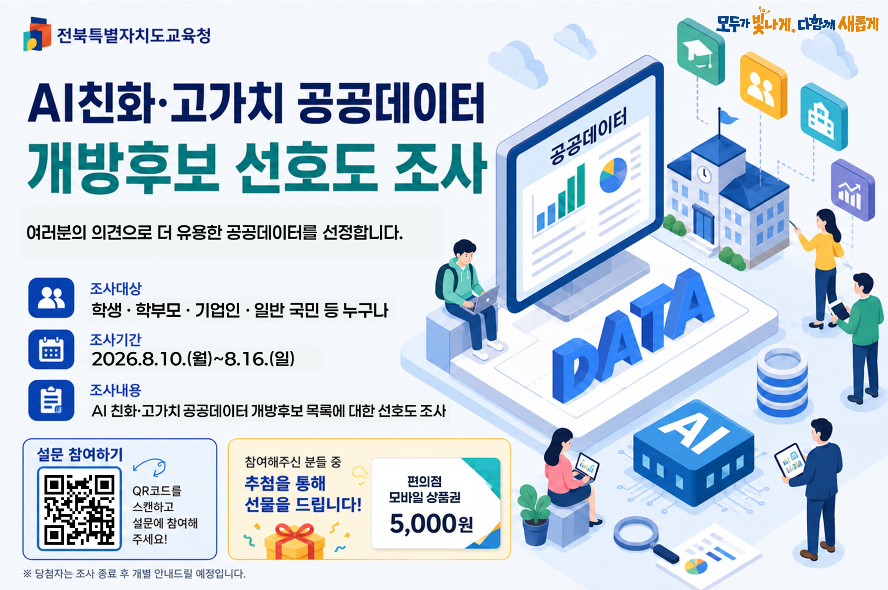 [홍보] AI친화 고가치 공공데이터 개방 후보 선호도 조사 실시 이미지(1)