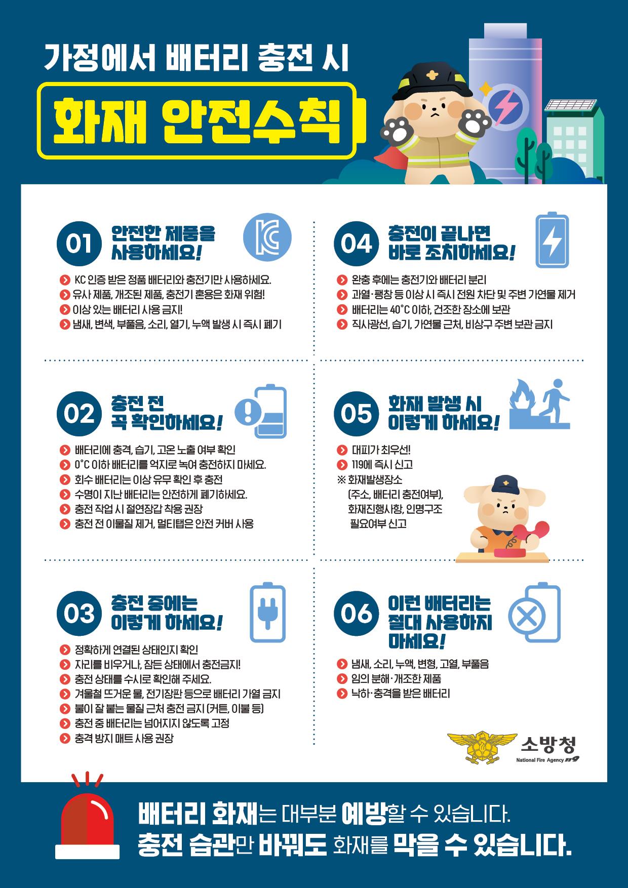 리튬이온 배터리의 안전한 사용과 화재예방 교육자료 이미지(1)