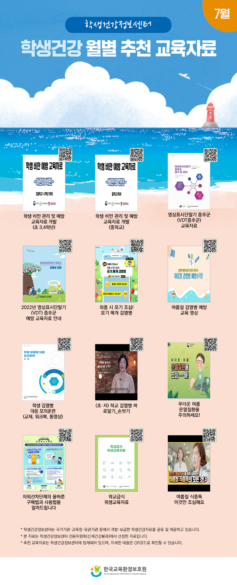 [안내] 학생건강 월별 교육자료 포스터(7월) 안내 이미지(1)
