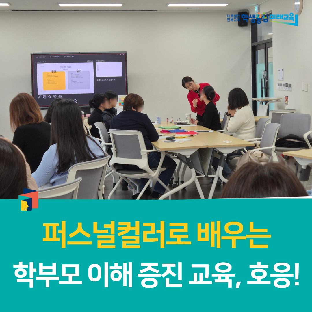 김제학생교육문화관, 퍼스널컬러로 배우는 학부모 이해 증진 교육, 호응!