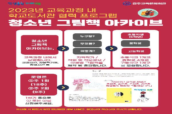 전주교육문화회관, 학교 협력 교육‘청소년 그림책 아카이브’ 운영