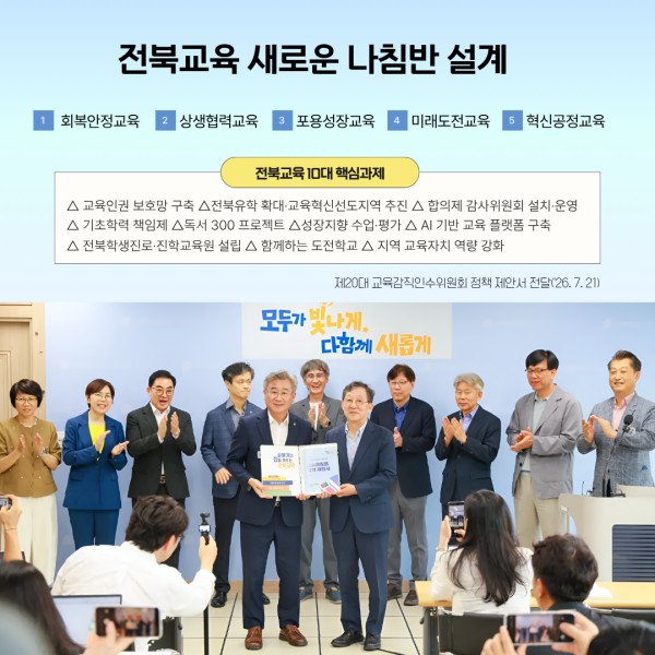 제20대 교육감직인수위원회 정책 제안서 전달